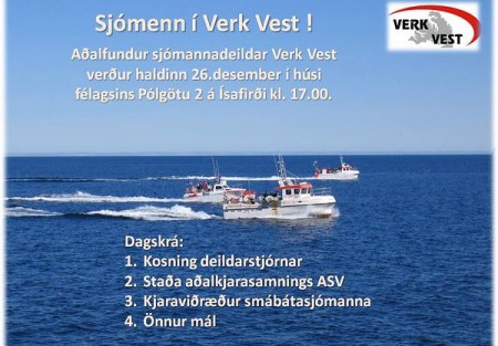 Deildaraðalfundur Sjómannadeildar Verk Vest