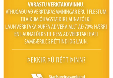 Er verktakavinna almennt undir lágmarkslaunum?