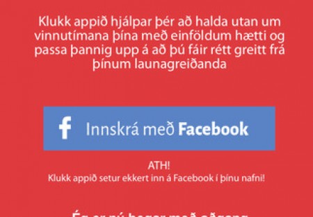 KLUKK tímaskráningarapp fyrir snjallsíma